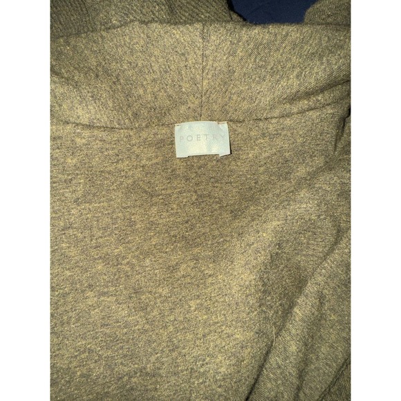POETRY Women’s Green Button Cardigan Size US14 100% Cotton Pockets - Picture 4 of 5